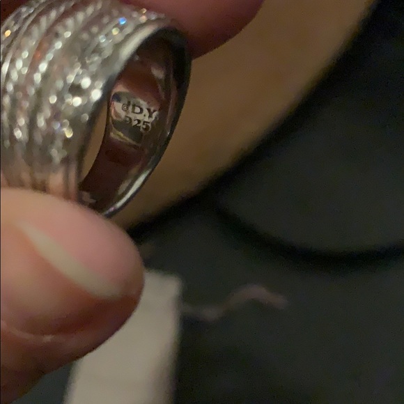 David Yurman silver ring with diamonds - Picture 4 of 4